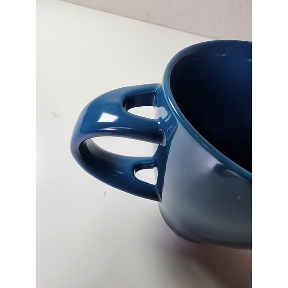 WORLD MARKET Dark Country Blue Medium Sized Coffee Mug No Spoon - Picture 4 of 8